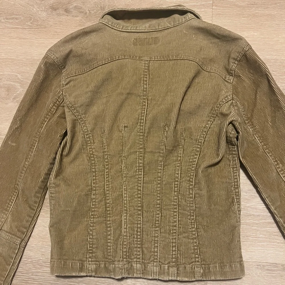 Tulle‎ Anthropologie Vintage Y2K Tan Corduroy Cropped Fitted Jacket Women Sz M